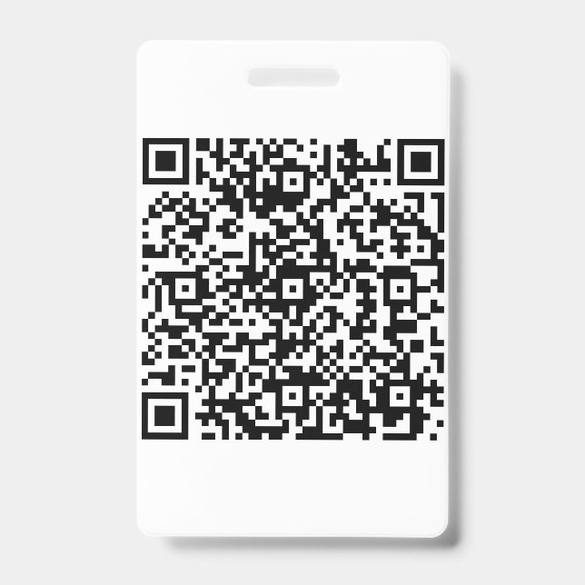 Crachá Negócios de Código QR personalizado (Frente)