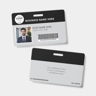 Crachá Negócios de Foto Personalizada e Logotipo de Marca