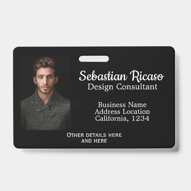 Crachá Negócios Personalizados (Frente)