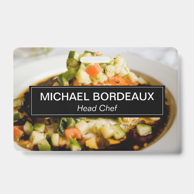 Crachá Negócios personalizados de fornecimento de fotos c (Frente)