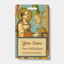 Crachá Neo-Gótico Santa Cecília de Roma (detalhe; BNG 02)