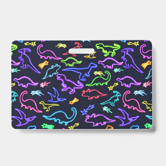 Crachá Neon Dinossauros