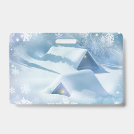 Crachá Neve derramada no telhado de uma floresta