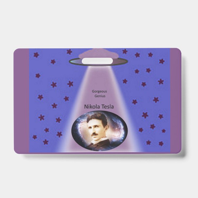 Crachá Nikola Tesla o Gênio Inventor (Frente)