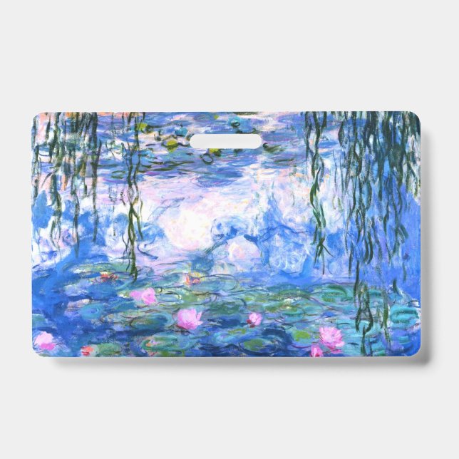 Crachá Ninfas de água cor-de-rosa de Monet (Frente)