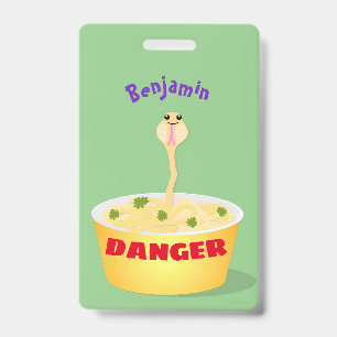 Crachá Nódulos bonitos cobra ilustram humor com ilustraçã
