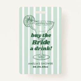 Crachá Noivado Retro Festa de Despedida de Solteira Margs