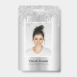 Crachá Nome da Cinza de prata das unidades de brilho do f