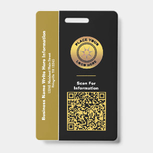 Crachá Nome da empresa Código de Bar QR Personalizado