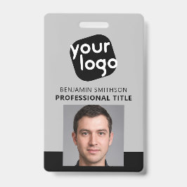 Crachá Nome de cor personalizado Título Adicione seu logo