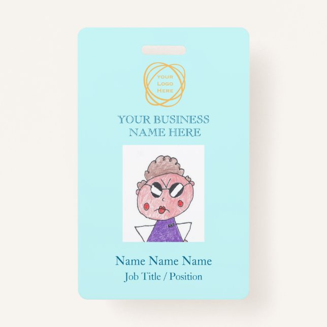 Crachá Nome de etiqueta para identificação de foto do fun (Frente)