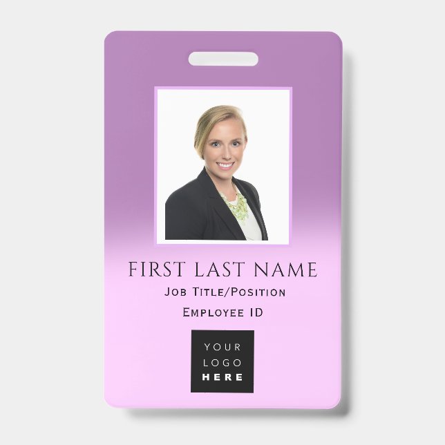 Crachá Nome de Foto do Código de Barras ID Cartão ENFERME (Frente)