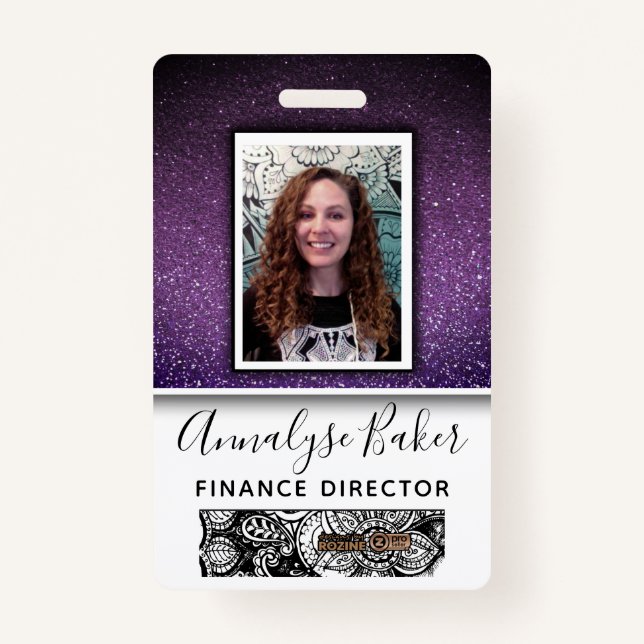 Crachá Nome de Foto do Enfermeiro de Enfermeiro de Glitte (Frente)