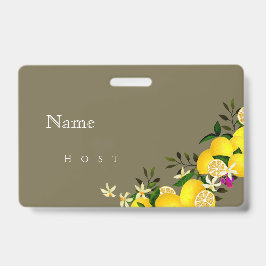 Crachá Nome do Aniversário do Lemon Squeeze