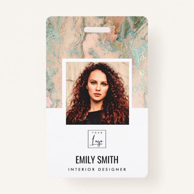 CRACHÁ NOME DO CÓDIGO DO BAR DA FOTO DE FUNCIONÁRIOS VERD (Frente)