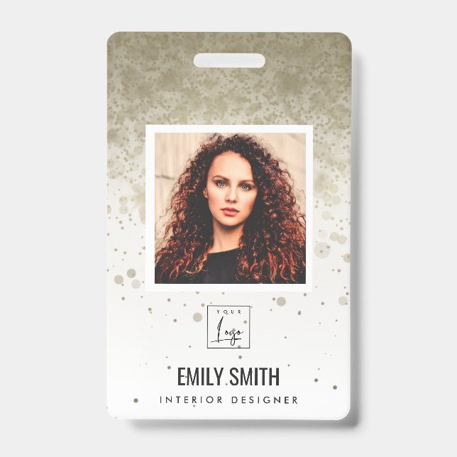 CRACHÁ NOME DO CÓDIGO DO BAR DE FOTOGRAFIAS DO FUNCIONÁRI (Front)