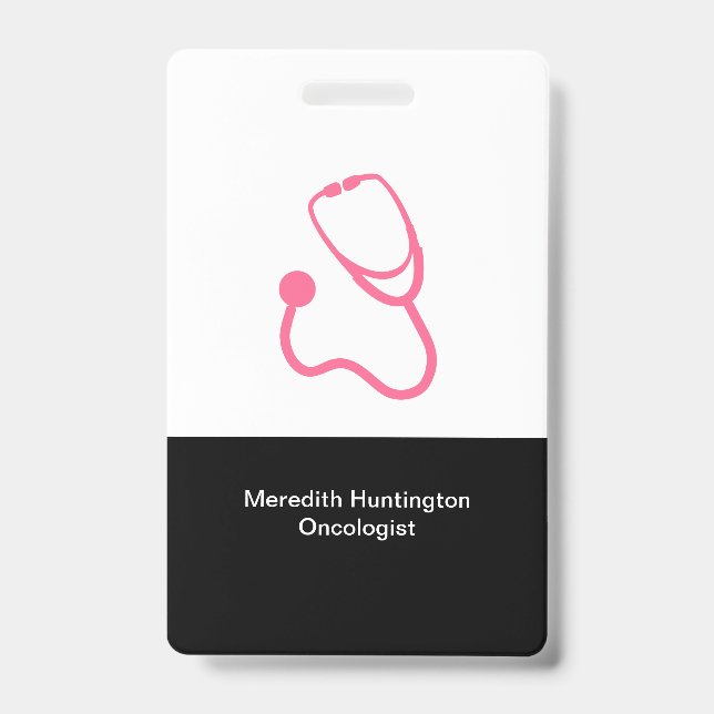 Crachá Nome do consultório médico oncologista ID (Frente)