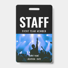 Crachá Nome do Evento ou Concerto Personalizado da Equipe