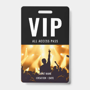 Crachá Nome do Evento ou Concerto Personalizado VIP Acess