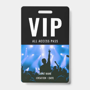 Crachá Nome do Evento ou Concerto Personalizado VIP Acess