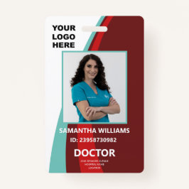 Crachá Nome do Funcionário de ID do Médico Personalizado