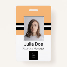 Crachá Nome do funcionário personalizado, foto, código do