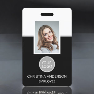 Crachá Nome do funcionário personalizado Logotipo Fotogra