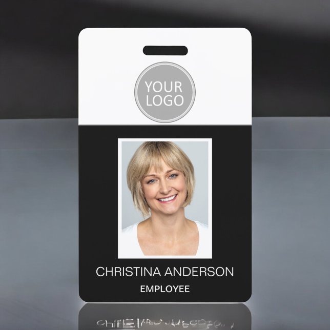 Crachá Nome do funcionário personalizado Logotipo Fotogra (Criador carregado)