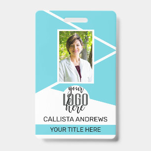 Crachá Nome do Funcionário Título Código de Barras Logoti