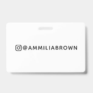 Crachá Nome do Instagram Design de Nome Personalizado p