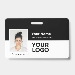 Crachá Nome do logotipo do Bar de fotos do funcionário p