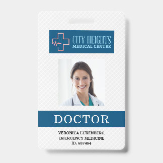 Crachá Nome do Médico Foto ID Logotipo do Hospital Profis