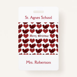 Crachá Nome do Professor de Instituição de Estilo Escandi