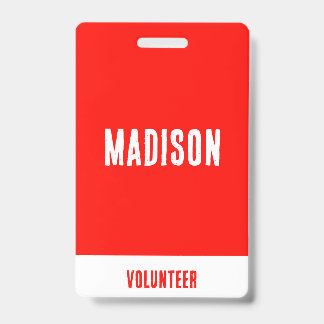 Crachá Nome do voluntário Todos os eventos de aprovação d