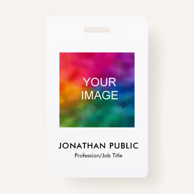 Crachá Nome E Título Da Empresa De Fotografias Do Funcion (Frente)