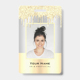 Crachá Nome em Glitter Personalizado para Funcionários em