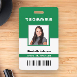 Crachá Nome Foto Logotipo Código de Barras Cartão de Iden