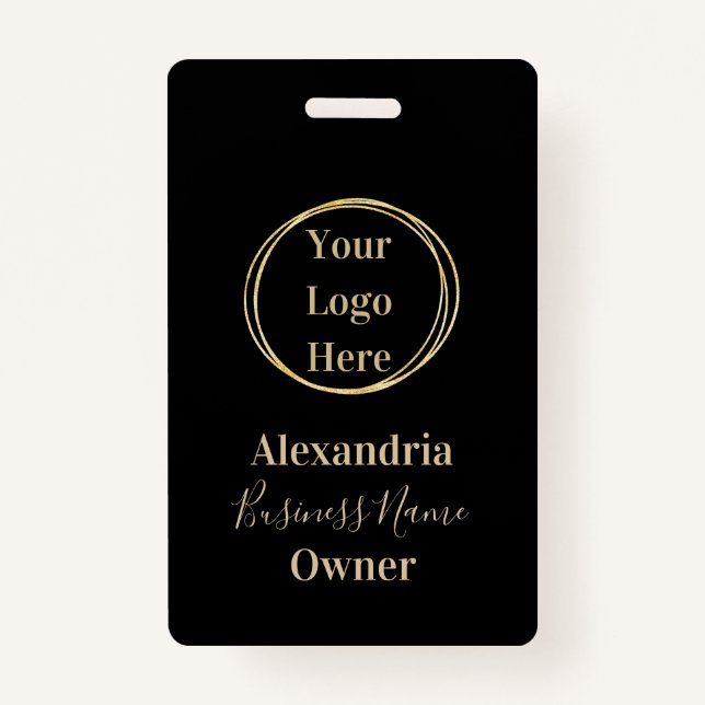 Crachá Nome Moderno do ID de Negócio Personalizado (Frente)