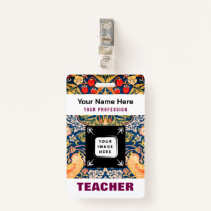 Crachá Nome personalizado do professor Logotipo comercial