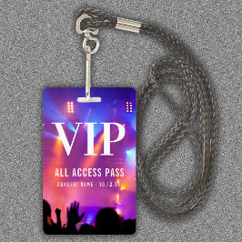 Crachá Nome Personalizado VIP Passagem de Acesso Total Sh