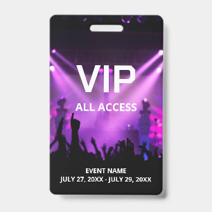Crachá Nome personalizado VIP - Todos os acessos