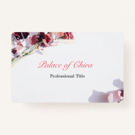 Crachá Nome Rosa Floral