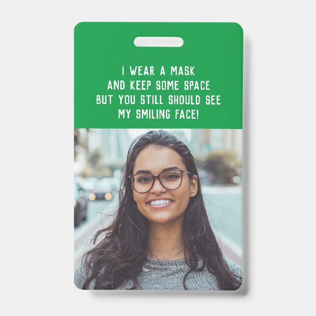 Crachá Nome verde da enfermeira do professor de fotografi (Frente)