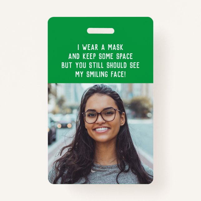 Crachá Nome verde da enfermeira do professor de fotografi (Frente)