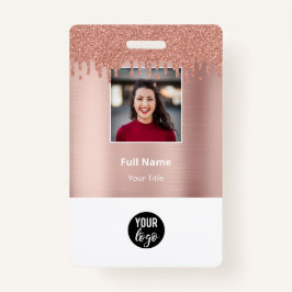 Crachá Nomes de etiqueta de Funcionários para ID de Glitt