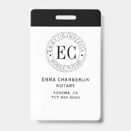 Crachá Notário móvel público