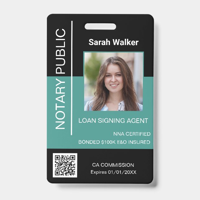 Crachá Notário Público funcionário do escritório de ident (Frente)