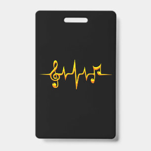 Crachá Notas de Pulso de Música Clave Frequência Onda Som