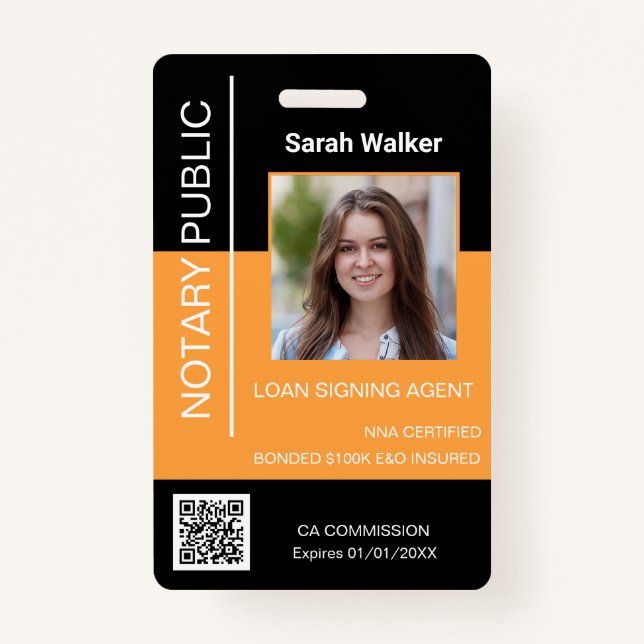 Crachá Notícia Trabalhador de escritório de identidade pú (Frente)