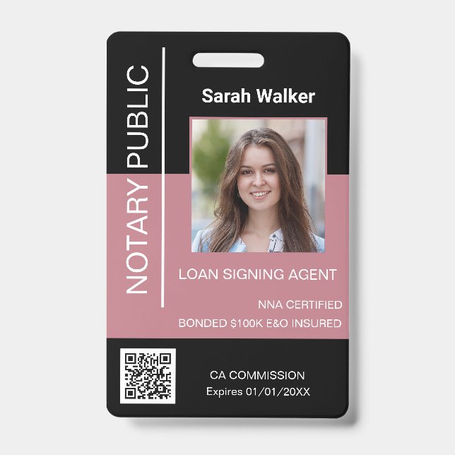 Crachá Notícia Trabalhador do escritório de identidade pú (Frente)